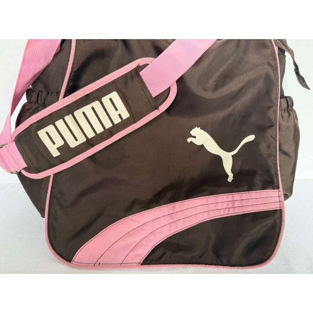 Puma Sport Diaper Bag Brown Pink Baby Changing Bag Large Travel Mommy Bag Multi